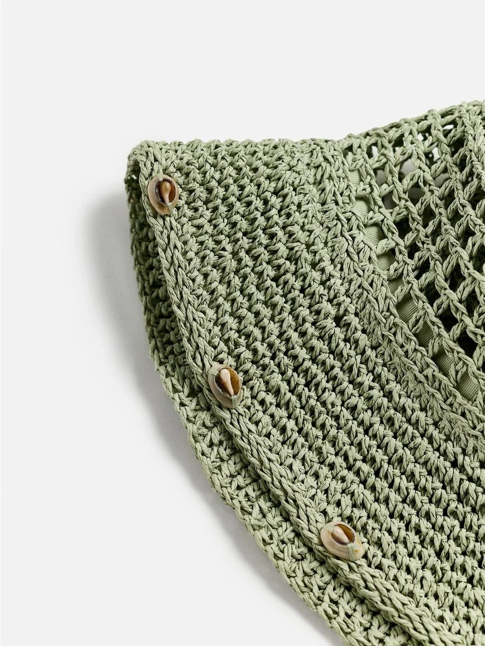 NWT. Zara Light Green Knitted Bucket Hat.